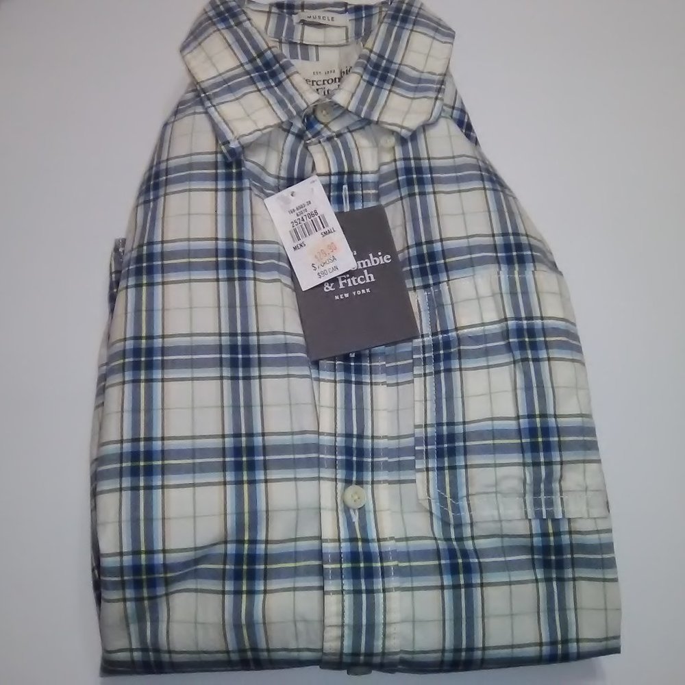 Mens Abercrombie & Fitch S Long Sleeve Dress Shirt